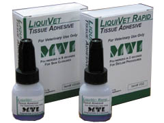 Liquivet 8 Second Tissue Adhesive, Vet Skin Glue, Tissue Wound Skin  Closure, 3g Bottle and 6 Applicators